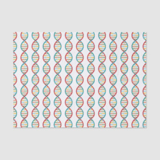 DNA Mid Century Modern STEM Biology Stripe white Tissue Paper
