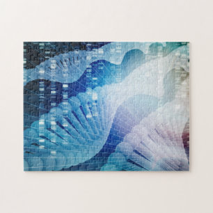 DNA Molecule Helix Science Abstract Background Art Jigsaw Puzzle