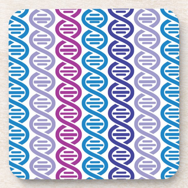 DNA Pattern Beverage Coaster (Front)