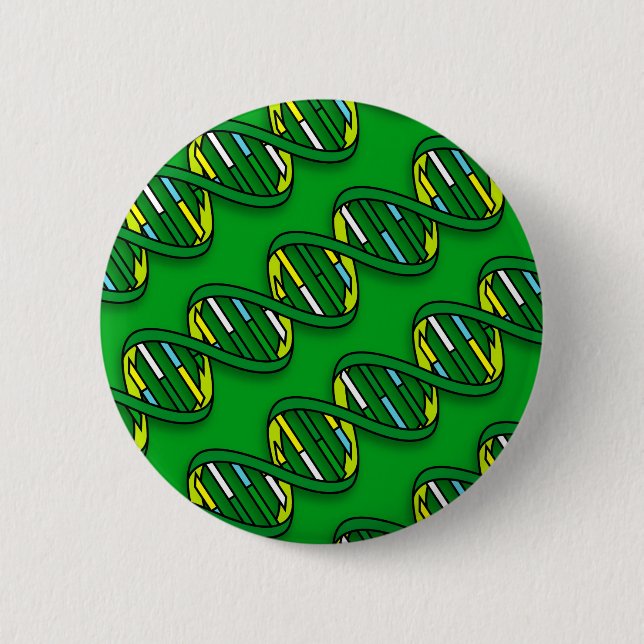 DNA Pattern Medical Science Pinback Button (Front)