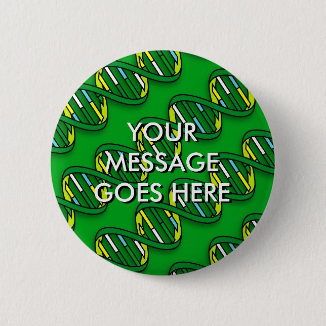 DNA pattern Pinback Button (Front)
