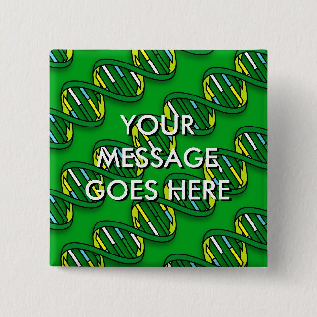 DNA pattern Pinback Button (Front)