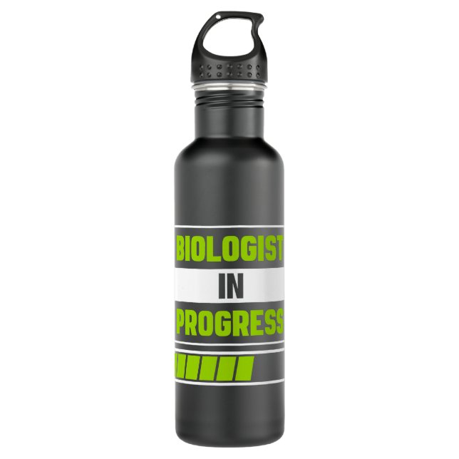 DNA Science Biologist Biology 11 Stainless Steel Water Bottle (Front)