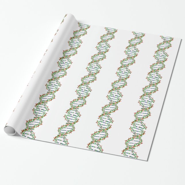DNA - science/scientist/biology Wrapping Paper (Unrolled)