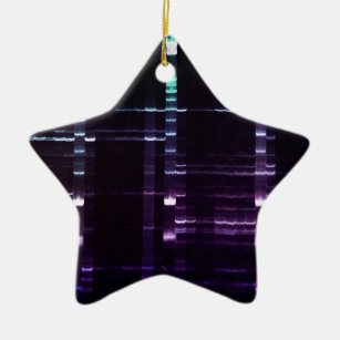 DNA Sequencing Gel 2 Ceramic Ornament