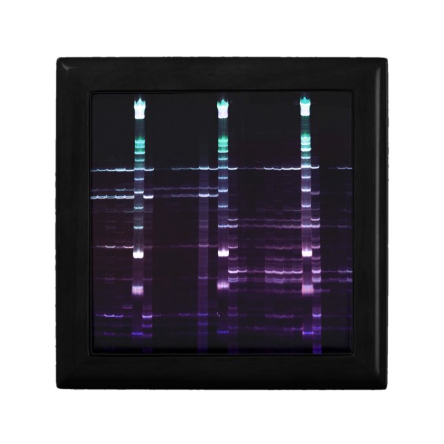 DNA Sequencing Gel 2 Keepsake Box (Front)