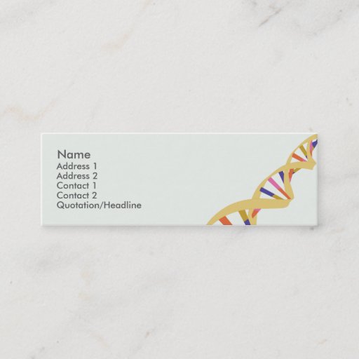 Customizable DNA - Skinny Business Card Templates
