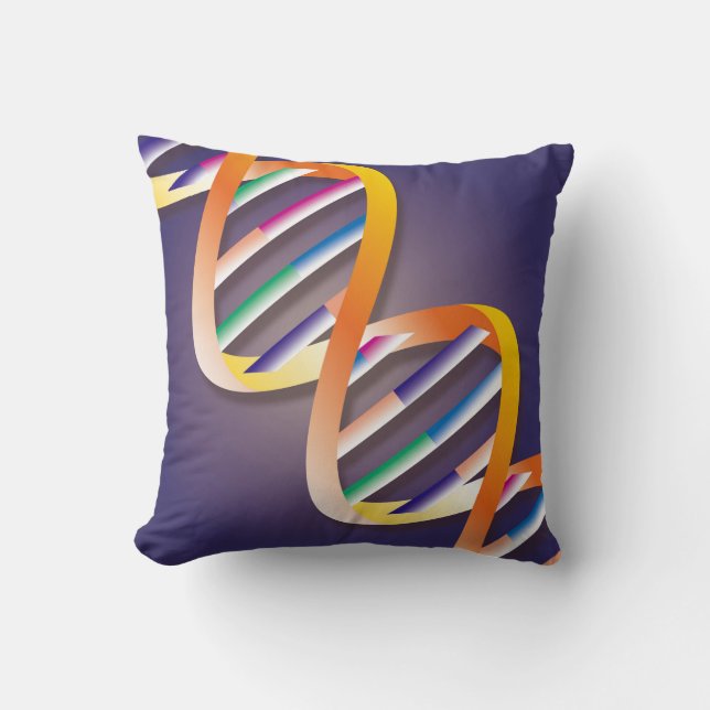 DNA Spotlight Medical Science Throw Pillow (Front)