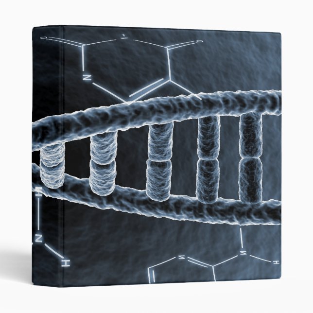 DNA strand 3 Ring Binder (Front/Spine)