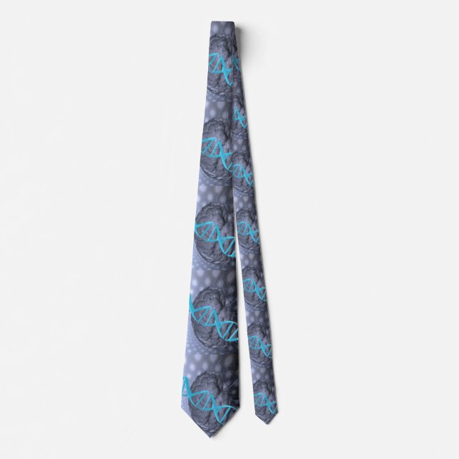 DNA strand and brain Neck Tie (Front)