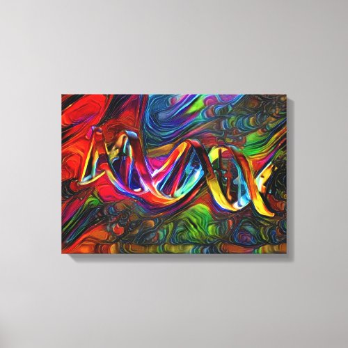 DNA Strand Artwork Canvas Print