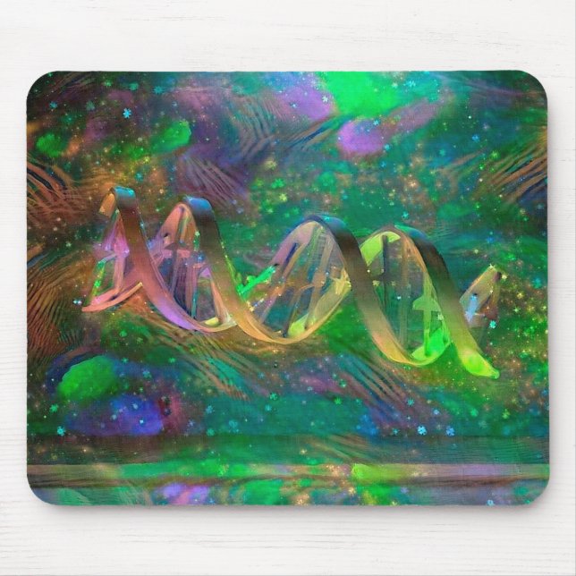 DNA Strand Artwork Mouse Pad (Front)