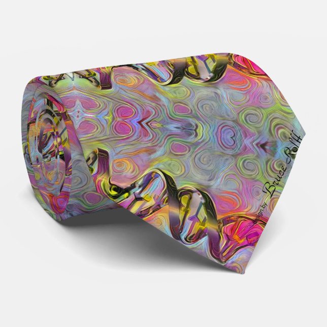 DNA Strand Artwork Neck Tie (Rolled)