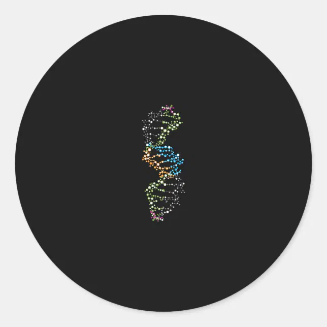 DNA Strand Classic Round Sticker | Zazzle