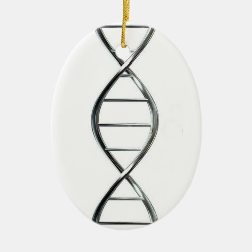 DNA Strand Oval Christmas Ornament