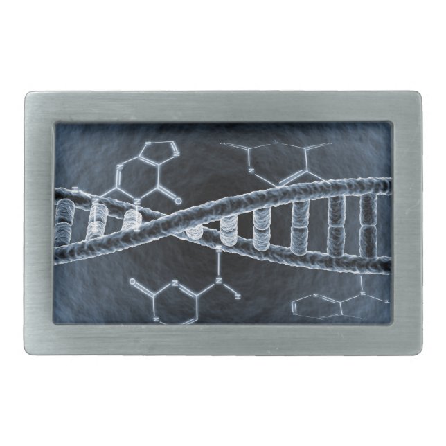 DNA strand Rectangular Belt Buckle (Front)