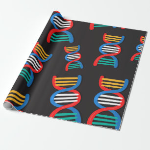 dna strands pattern wrapping paper