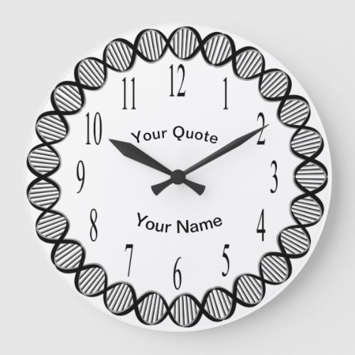 DNA Strands with vertical Standard Numbers Large Clock