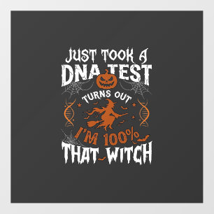 Dna Test Witch Halloween Pumpkin Spider Web Floor Decals