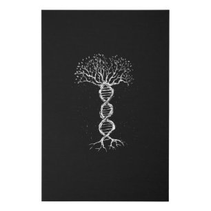 DNA Tree Faux Canvas Print