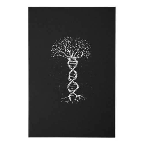 DNA Tree Faux Canvas Print