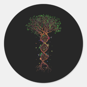 Dna Tree Genetic Funny Earth Day Plant A Tree Life Classic Round Sticker