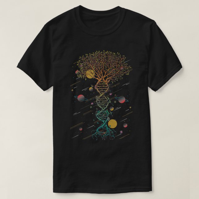 DNA Tree Life Biology Environment Science Genetics T-Shirt (Design Front)