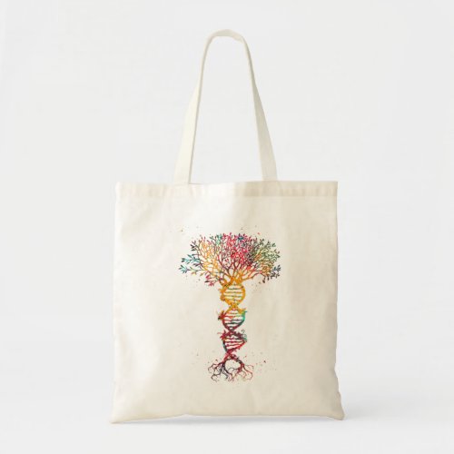 DNA Tree Life Genetics Biologist Science Earth Day Tote Bag