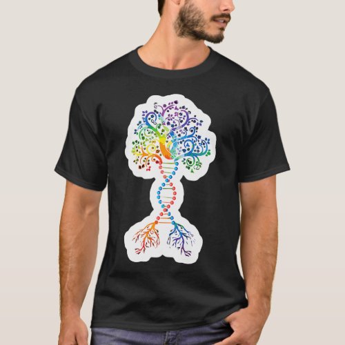 DNA Tree Of Life Funny Colorful Biology Science T_Shirt
