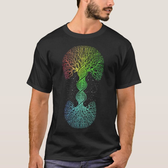 Dna Tree Of Life Science Of Genetics Earth Day Gen T-Shirt (Front)