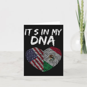 Dna Usa Flag American Mexican Flag Mexico Card