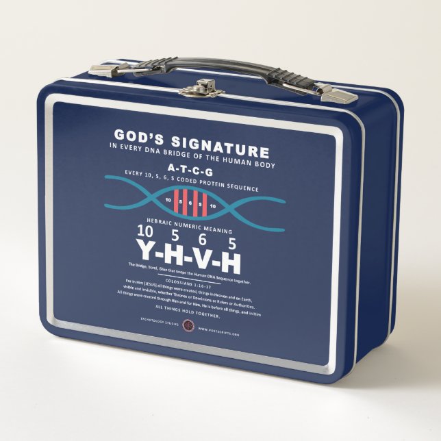 DNA-YHVH Code Metal Lunch Box (Front)