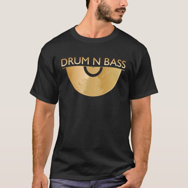 DNB Musik 190 bpm Vynil Plate Drum n Bass T-Shirt (Front)
