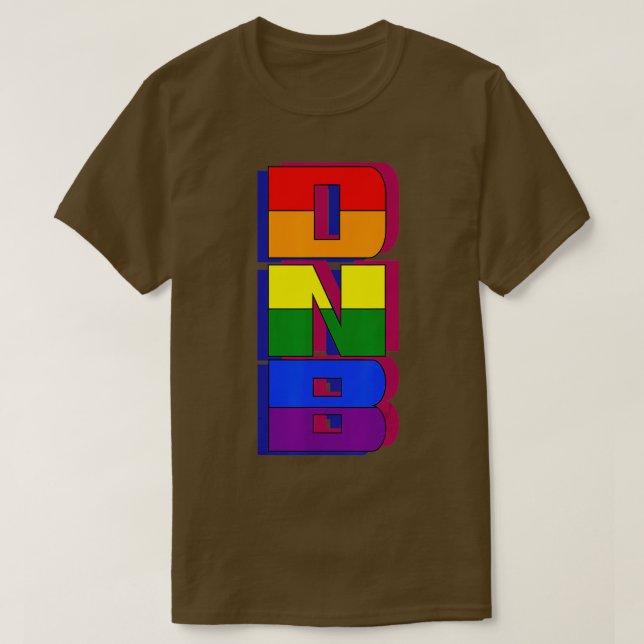 DNB Vert Original Junglist DrumnBass Pride Rainbow T-Shirt (Design Front)