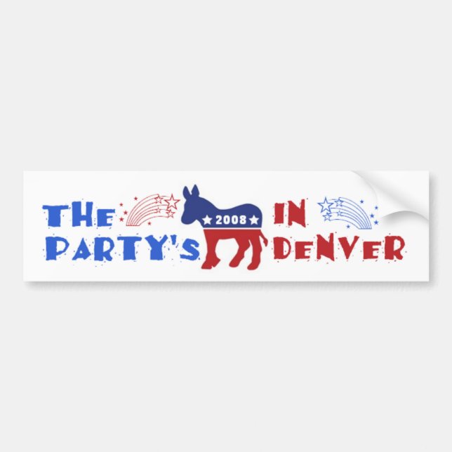 DNC Convention Denver Bumper Sticker (Front)
