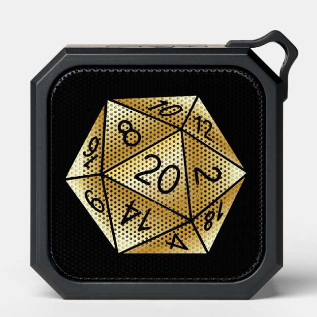 DND 20 Sided Dice Dungeons Dragons Role Play Bluetooth Speaker (Front)