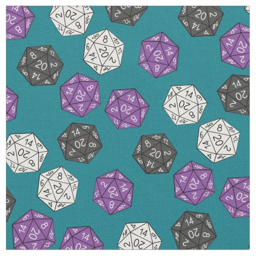 DND 20 Sided Dice Game Dungeons Dragons Fabric