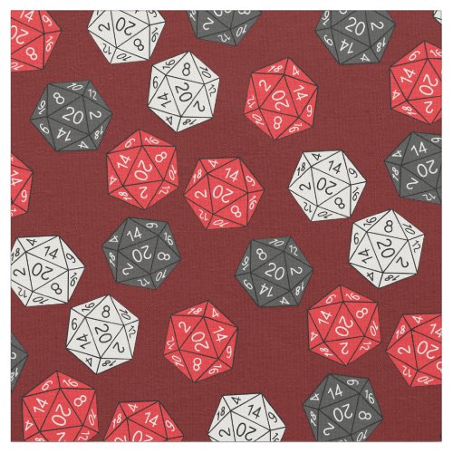 DND 20 Sided Dice Game Dungeons Dragons Fabric