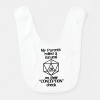 DnD Baby Bib- "Conception Check"
