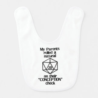 DnD Baby Bib- "Conception Check" Baby Bib