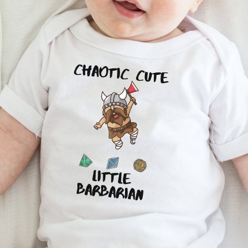 DnD Baby _ Chaotic Cute Little Barbarian Baby Bodysuit