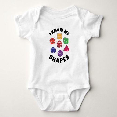 DnD Baby I Know My Shapes Baby Bodysuit