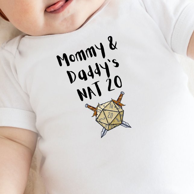 DnD Baby - Mommy & Daddy's Nat 20 Bodysuit (Creator Uploaded)
