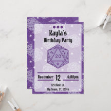 DnD Birthday Party DnD D20 Dice