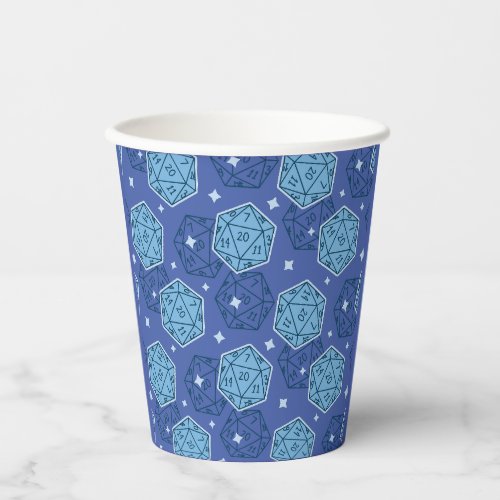 DnD Birthday Party Dungeons  Dragons D20 Blue Paper Cups