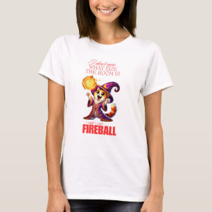 DnD Cat Wizard Fireball Funny T-shirt
