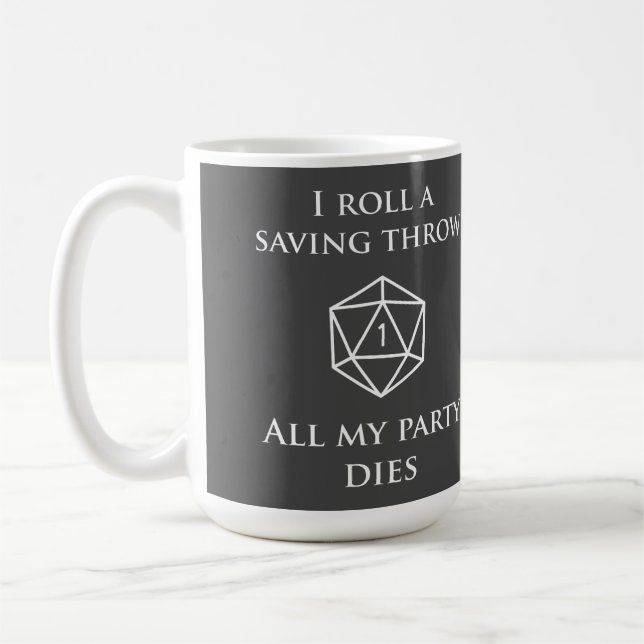 DnD Critical Failure Coffee Mug (Left)