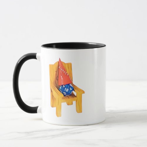 DnD Dice Jail Chair  Dunce Cap  Time_out For d20 Mug