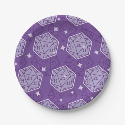 DnD Party Dungeons  Dragons D20 Dice Paper Plates