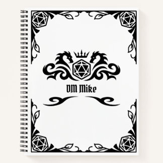 DnD Personalized Notebook with Monogram